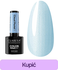 Lakier hybrydowy Claresa Cloud Pastel 1 perłowy błękitny
